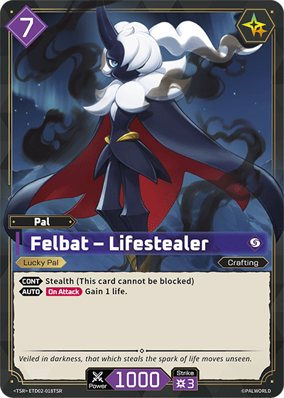 Felbat Palworld TCG card ETD02-018TSR