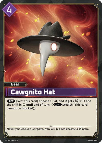 Cawgnito Hat Palworld TCG card ETD02-020