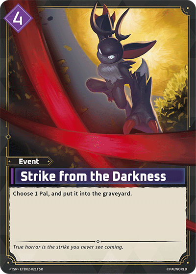 Strike from the Darkness Palworld TCG card ETD02-021TSR