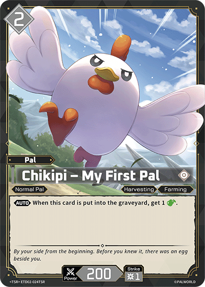 Chikipi Palworld TCG card ETD02-024TSR