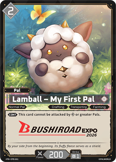 Lamball EPR-001 — official Palworld TCG card