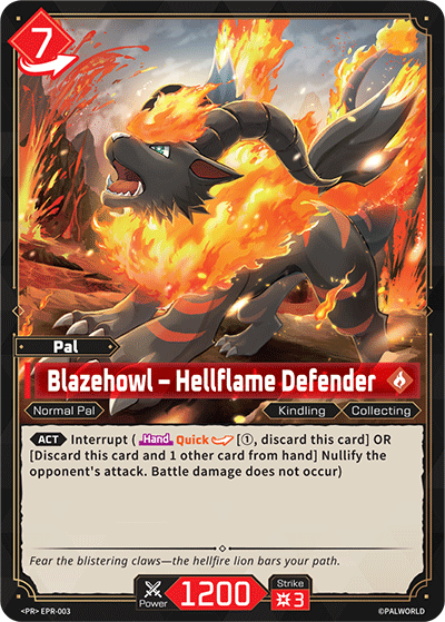 Blazehowl EPR-003 — official Palworld TCG card