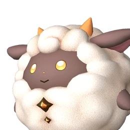 Lucky Lamball — official Palworld Pal artwork (Ice element)