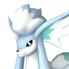 Cryo Foxcicle — official Palworld Pal artwork (Dragon element)