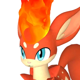 Rooby Ember — official Palworld Pal artwork (Dragon element)