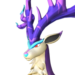 Eikthyrdeer — official Palworld Pal artwork (Fire element)