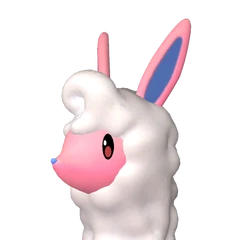Melpaca — official Palworld Pal artwork (Dragon element)