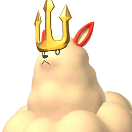 Kingpaca — official Palworld Pal artwork (Fire element)