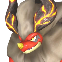 Blazamut — official Palworld Pal artwork (Fire element)